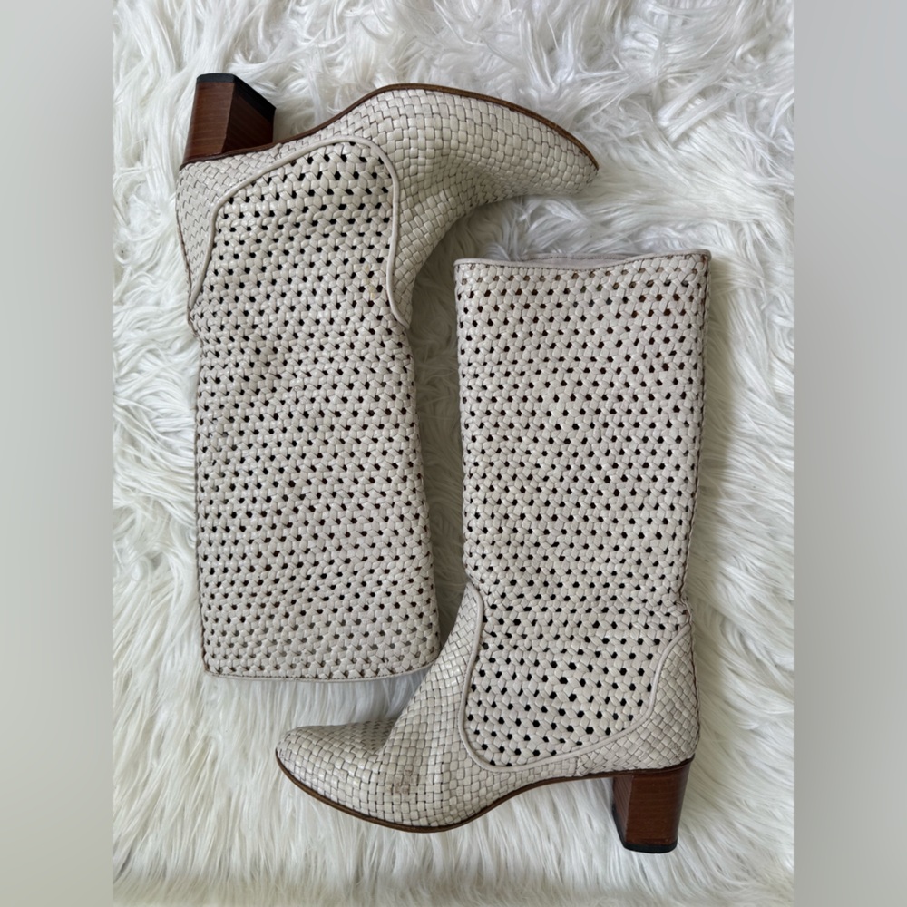 Kohe Woven Leather Boots - Picture 1 of 11